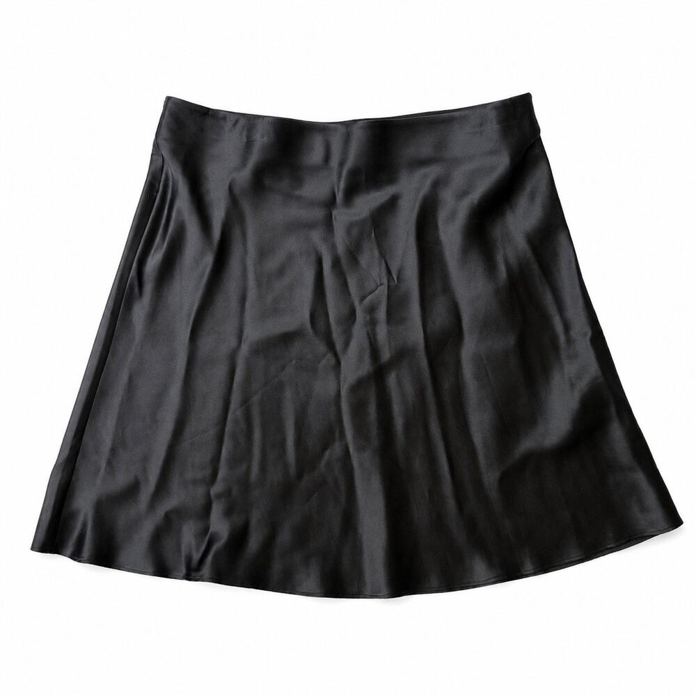 Quince Black 100% Washable Silk Mini Skirt Women’s Size Medium